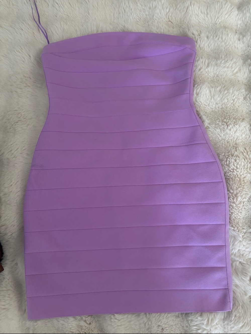Susana Monaco Lilac Strapless Bandage Mini Dress